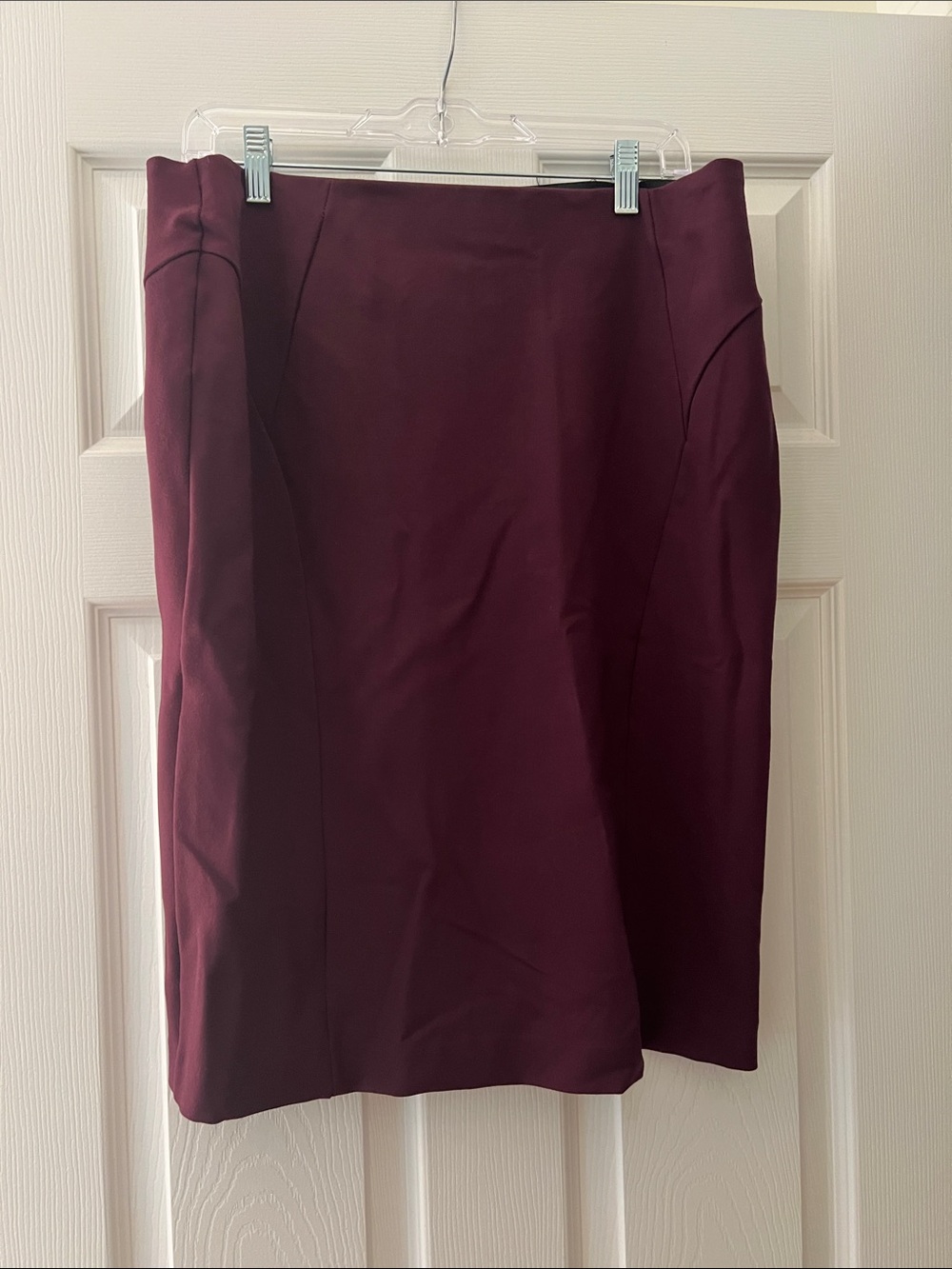 Ellen Tracy Wine Pencil Skirt